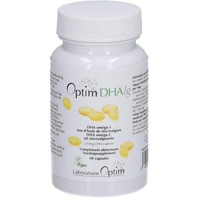 Optim DHA Vegan Omega 3 Algenolie – 250 mg DHA uit Microalgen – 60 Capsules – Plantaardig Alternatief voor Visolie – Vegan Society Geregistreerd