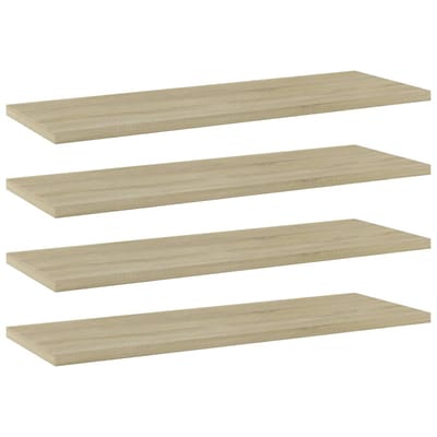 vidaXL - Wandschappen - 4 - st - 60x20x1,5 - cm - spaanplaat - sonoma - eikenkleurig