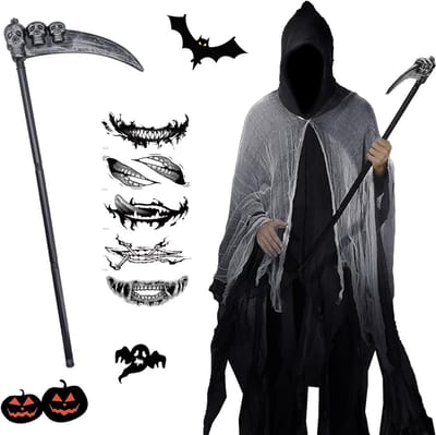 Grimmige Doodskleed voor Mannen - Perfect voor Halloween, Verkleedfeest en Horror-Thema's