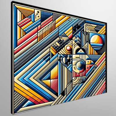 Modern relief schilderij | Innovatief 3D-meesterwerk: Geometrisch spel van licht en schaduw | Kunst - 100x100 centimeter op Canvas | Foto op Canvas