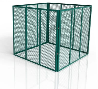 Metalen compostbak / Tuincompostbak / Bladkorf - Tuinafval - 450L - Donkergroen
