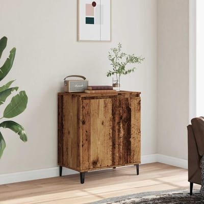 vidaXL - Dressoir - 60x35x70 - cm - bewerkt - hout - oud - houtkleurig