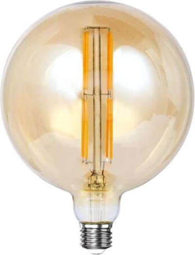 Lichtbron LED [G150] filament bol Ø15 - Amberkleurig glas