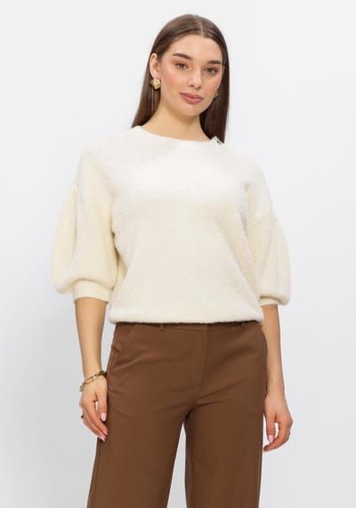 Ruby Tuesday Varri Truien & vesten Dames - Sweater - Hoodie - Vest- Creme - Maat 34