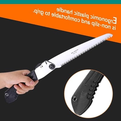 Vouwzaag voor Tuinonderhoud, Draagbaar Tuinmes met Antislip Handvat voor Hout Snoeien, 235mm, Zwart