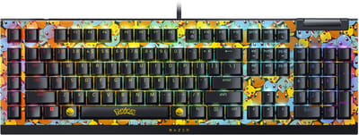Razer BlackWidow V4 X - Green Mechanical (Clicky) - Pokémon Kanto Starters Edition - Gaming toetsenbord - Engels (US international) - Geel
