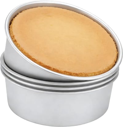 Ronde bakvorm - Cakeblik set - Taarten bakken - Gelijkmatige warmteverdeling - 4 stuks 225 cm - Zilver