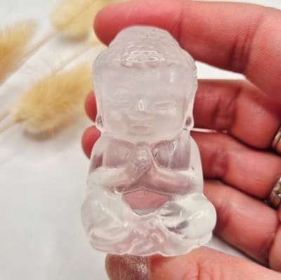 Edelsteen Bergkristal Buddha 5cm