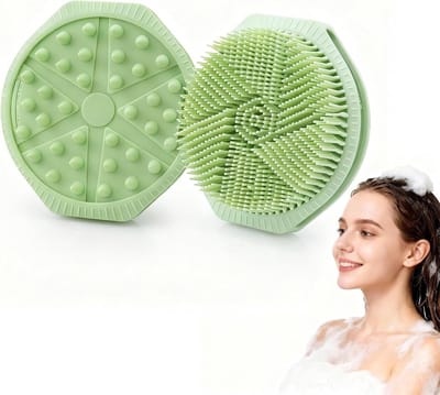 Siliconen Lichaamsborstel met 2 Zijden voor Massage en Peeling, Geschikt voor Alle Huidtypes, Gemakkelijk te Reinigen en Effectief in Gebruik