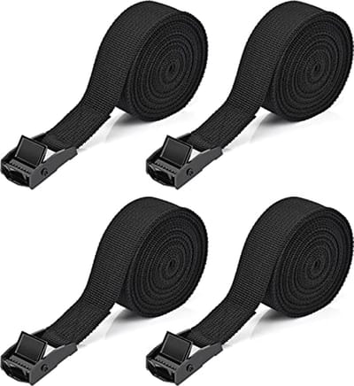 Verstelbare Spanbanden met Ratel - 4 Stuks 2,5 m x 2,5 cm voor Auto, Fiets en Bagage