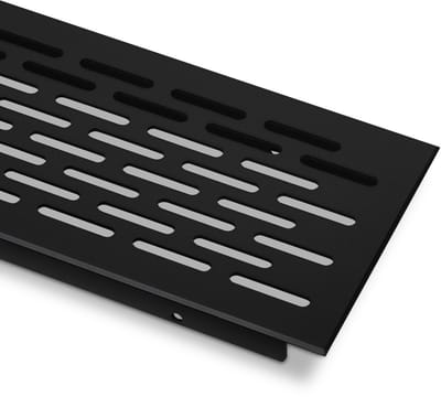 Ventilatierooster Perforatie ovaal / Zwart geëloxeerd L: 900 mm Zwart geëloxeerd van SOTECH