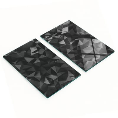 Set van gehard glazen snijplanken met 3D-patroon, 2x30x52 cm