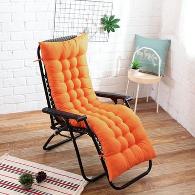 Ligstoel Kussen - Fauteuil Zitkussen - Buiten Ontspannen - Antislip Bandjes - 180x40cm - Rood