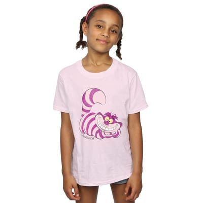 Disney Meisjes Alice In Wonderland Cheshire Cat Katoenen T-Shirt (Baby Roze)