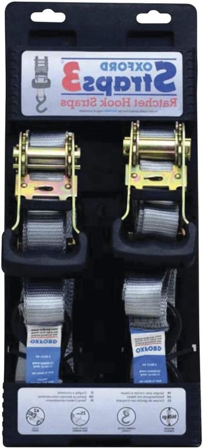 Ratelriemen - Spanbanden - Vervoer Zekeren - Hoge Werkbelasting - 25 mm Breed - Zwart
