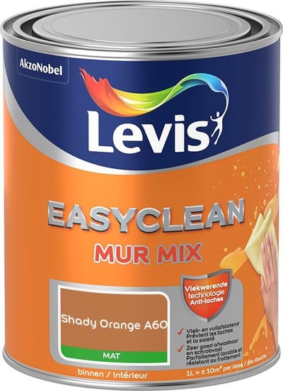 Levis - Easyclean Mur Mat Mix - Shady Orange A60 - Mengverf - 1 L