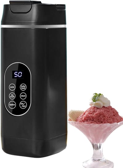 Draagbare Blender - Smoothie Maker - Gezond Onderweg - Draadloos Opladen - 24 cm Hoog - Zwart