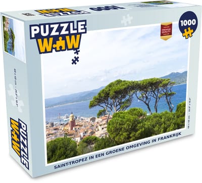 Puzzel Saint-Tropez in een groene omgeving in Frankrijk - Legpuzzel - Puzzel 1000 stukjes volwassenen