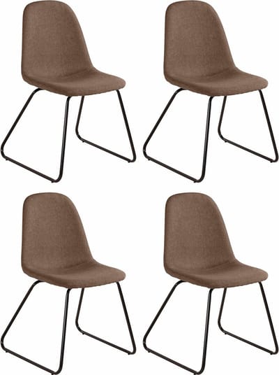 Colby-Eetkamerstoel - Cappuccino - Set van 4