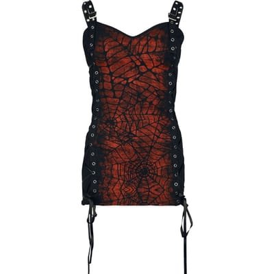 Gothicana by EMP - Gothic Top - Top met spinnenweb - S tot XXL - voor Vrouwen - zwart