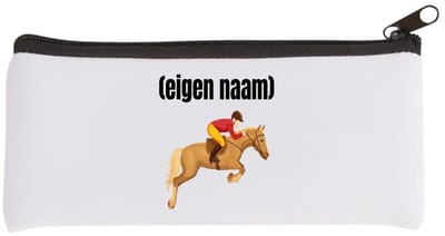 Akyol - paardrijden jockey Etui - Paarden - paarden/jockey liefhebbers - iemand die houdt van paarden of jockey - verjaardag - cadeau - kado - 20 bij 9 cm