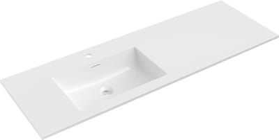 Mexen Otis ingebouwde wastafel links 141 x 46,5 cm, wit glans - 25181400L