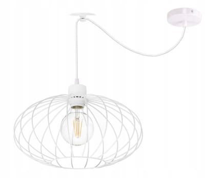 Hanglamp Loft E27 Wit Metaal Ellipse XL 35cm