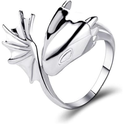 Charm Emaille Gekleurde Draak Ridder Ring Vintage Pterodactyl Vleugels Ring Kwaad Pterodactyl Film Mannen Vrouwen Ring Sieraden Cadeau Resizable