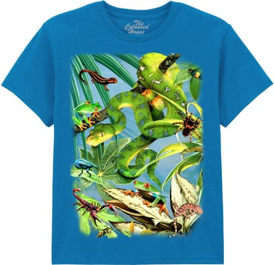 KIDS Kikker Schorpioen Spin Kameleon Scary Creatures The Coloured House KIDS T-shirt L