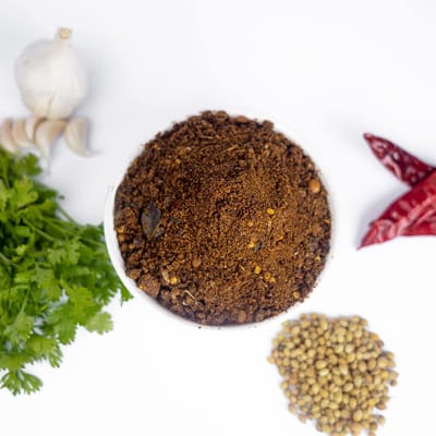 VEDANK™ Nalla karam podi/Idli karam podi - Zelfgemaakte Poeders/Podis/Specerijen - 200 gram | (Korianderblad Poeder) brown
