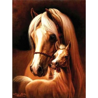5D DIY Diamond Painting  Dier paard  Borduurkruissteek 5D Home Decor Cadeau 20X30CM brown