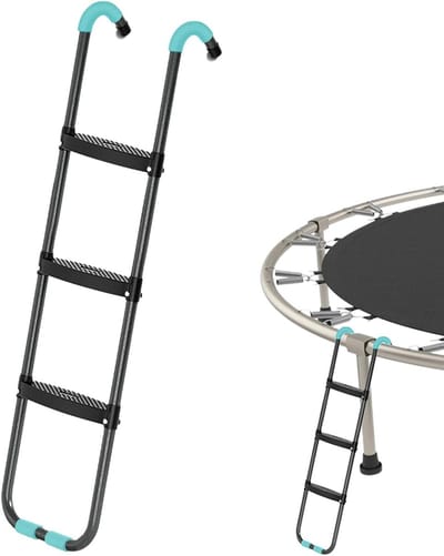 Trampoline Ladder - Trampoline Stap - Veilig Klimmen - Antislip Brede Treden - 3 Treden - Zwart