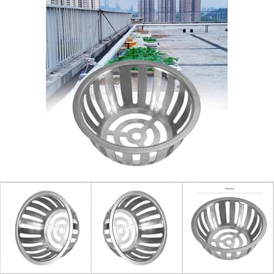 Dakgoot Afvoer - Vloerput - Waterafvoer Buiten - Roestvrij Staal - 125 MM - Zilver
