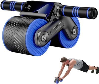 Buikspier Trainer - Core Trainer - Thuis Fitness - Automatische Terugslag - 10.5 cm Breed - Zwart
