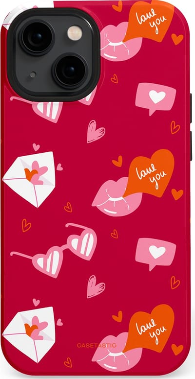 Casetastic Hoesje Geschikt voor Apple iPhone 13 Mini Magsafe - Stijlvolle Beschermende Duo-layer Case - Liefdesbrief