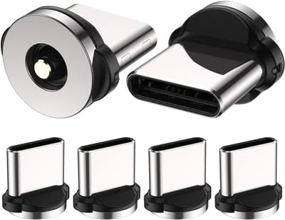 SnelShoppen - 6x USB C Magnetische Adapter Stekker - Type C Magnet Plug voor Snelladen - Beschermende Connector voor Smartphones, Tablets en Laptops -