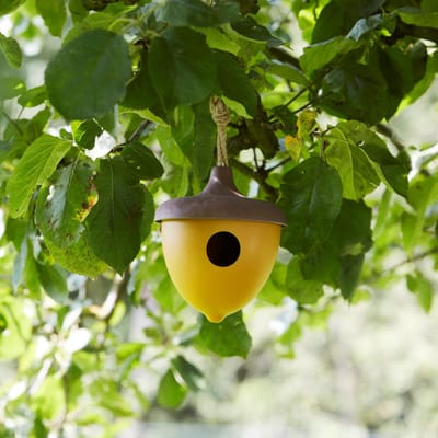 Point Virgule vogelhuisje bamboevezel eikel okergeel