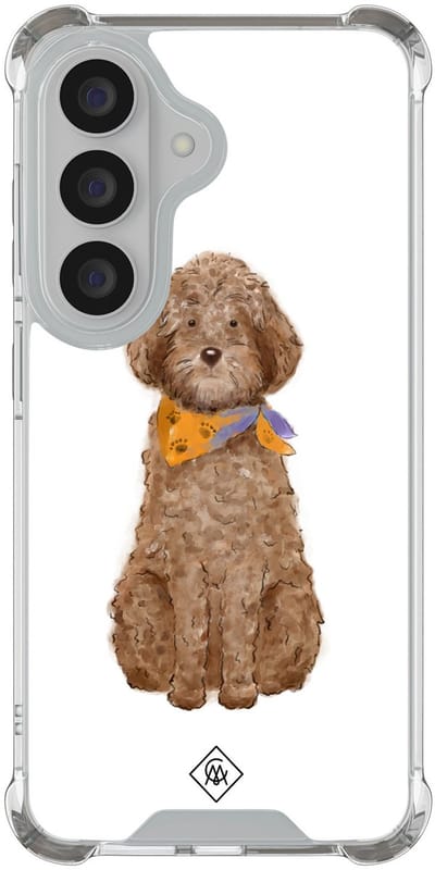 Casimoda® hoesje - Geschikt voor Samsung Galaxy S26 - Labradoodle - Shockproof case - Extra sterk - TPU/polycarbonaat - Bruin/beige, Transparant