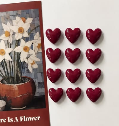 TLVX 10 stuks Rode 3D Hartjes Magneten / Leuke Koelkastmagneten Red / Whiteboard / Foto Magneet / Kaart / School / Decoratie / Magnetisch / Love / Valentijn / Notitie / Kantoor / Love / Schoolbord / Gekleurde Hart Magneetjes