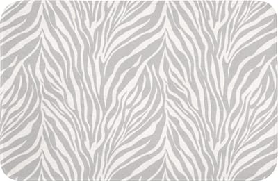 WC mat 60x40 cm - Antislip - Zebra - Motief - Grijs - Toiletmat - Vloermat - Douchemat - Toilet tapijt - Toiletmatten