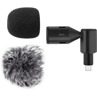 Mini-plug-in smartphone-microfoon Mobiele telefoon-microfoon Cardioïde pickup Type-C-stekker 90° hoek Type-C Plug
