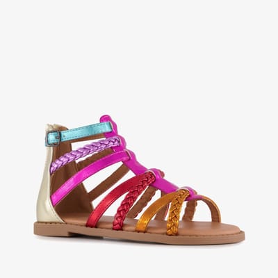 Blue Box metallic meisjes sandalen multicolor - Roze - Maat 28