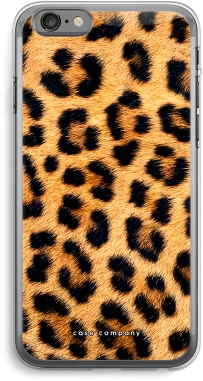 Case Company® - Hoesje geschikt voor iPhone 6 PLUS / 6S PLUS hoesje - Luipaard - Soft Cover Telefoonhoesje - Bescherming aan alle Kanten en Schermrand