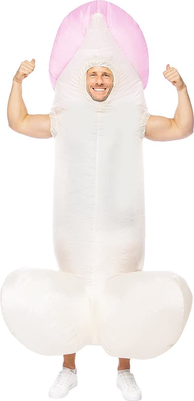 FUNIDELIA Opblaasbare Penis Kostuum voor volwassenen - One Size