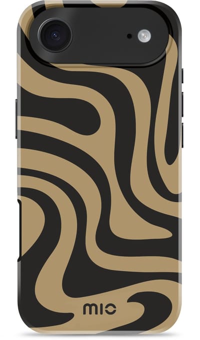 Mio by Mobilize Hoesje geschikt voor Apple iPhone Air MagSafe Telefoonhoesje Hardcase | Mio by Mobilize Backcover | Geschikt voor MagSafe | Geschikt voor Draadloos Opladen met Magnetische Ring | Geschikt voor MagSafe Case - Swirl | Bruin