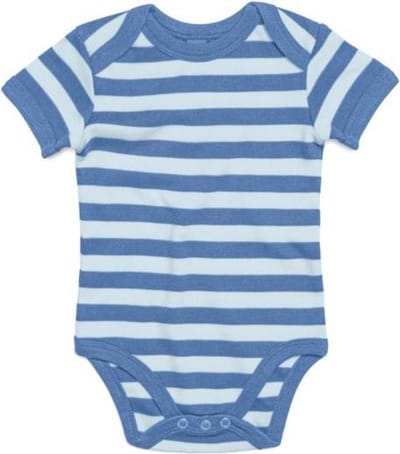 Baby romper gestreept blauw maat 3-6 mnd Short Sleeve Bodysuit