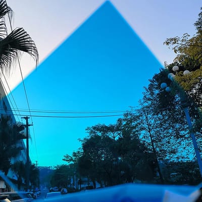 Dakplaat Polycarbonaat - Transparant Paneel - Buitenluifel Bescherming - UV Bescherming - 100x300cm - Blauw