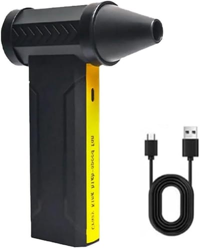 Mini Turbo Ventilator - Jet Fan - Stof Verwijderen - Borstelloze Motor - 10000mAh Batterij - Zwart