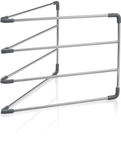 Unyqoos ® Praktisch Rooster voor Bakplaten Opslag en Hittebestendige Onderzetter, Metaal, Grijs, 30 x 23 cm