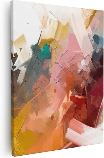 Artaza Canvas Schilderij Abstracte Kunst - 40x50 cm - Muurdecoratie Woonkamer - Wanddecoratie Modern - Kamer Accessoires